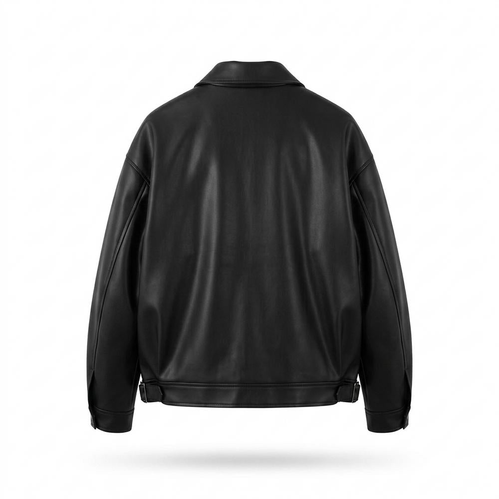 Gentleman Code - Corod | Glatte Lockere Lederjacke Unisex