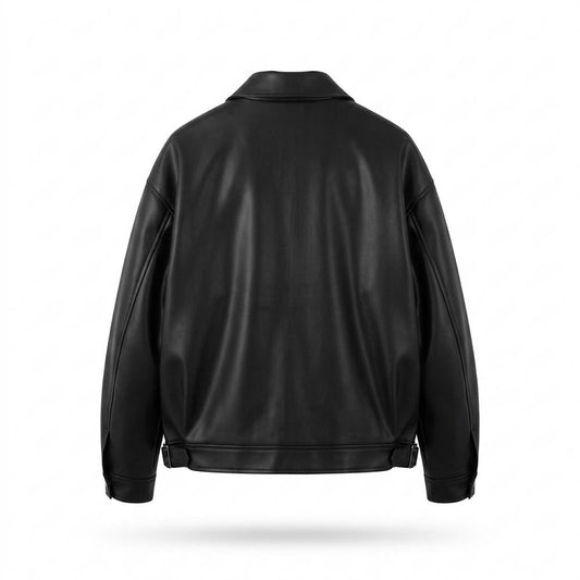 Gentleman Code - Corod | Glatte Lockere Lederjacke Unisex