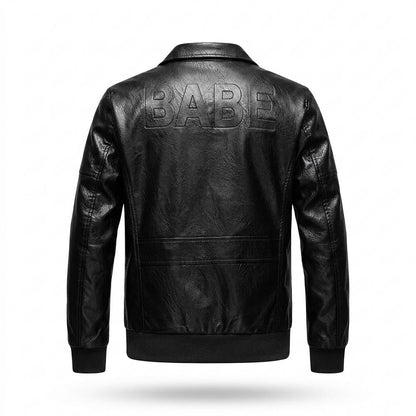 Gentleman Code - Kezok | Geprägt Strukturiert Lederjacke Herren