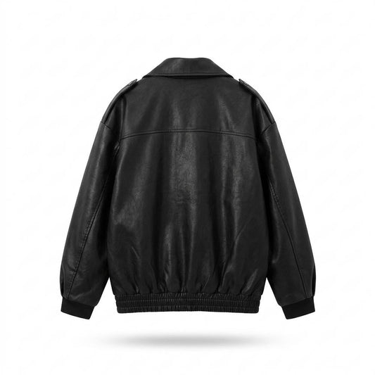 Nobleman Code - Nudul | Oversized Reißverschluss Lederjacke Unisex