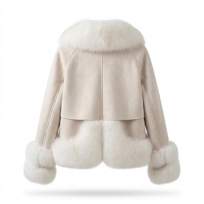 Gentleman Code - Cumem | Pelzbesetzt Gemustert Jacke Damen