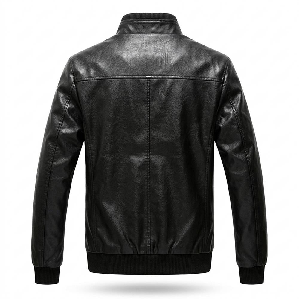 Gentleman Code - Medur | Gefüttert Kurz Lederjacke Herren