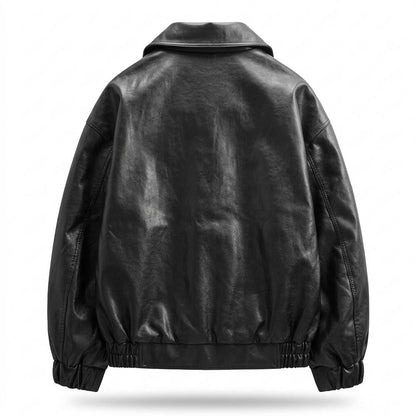 Gentleman Code - Mires | Lockere Geknöpfte Lederjacke Unisex