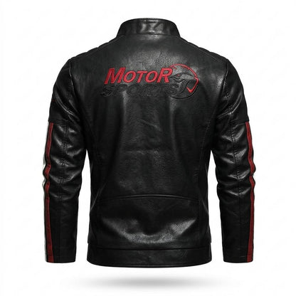Gentleman Code - Nehom | Tailliert Bestickt Lederjacke Herren