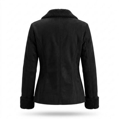 Nobleman Code - Liwek | Gefüttert Tailliert Wildleder-Jacke Damen