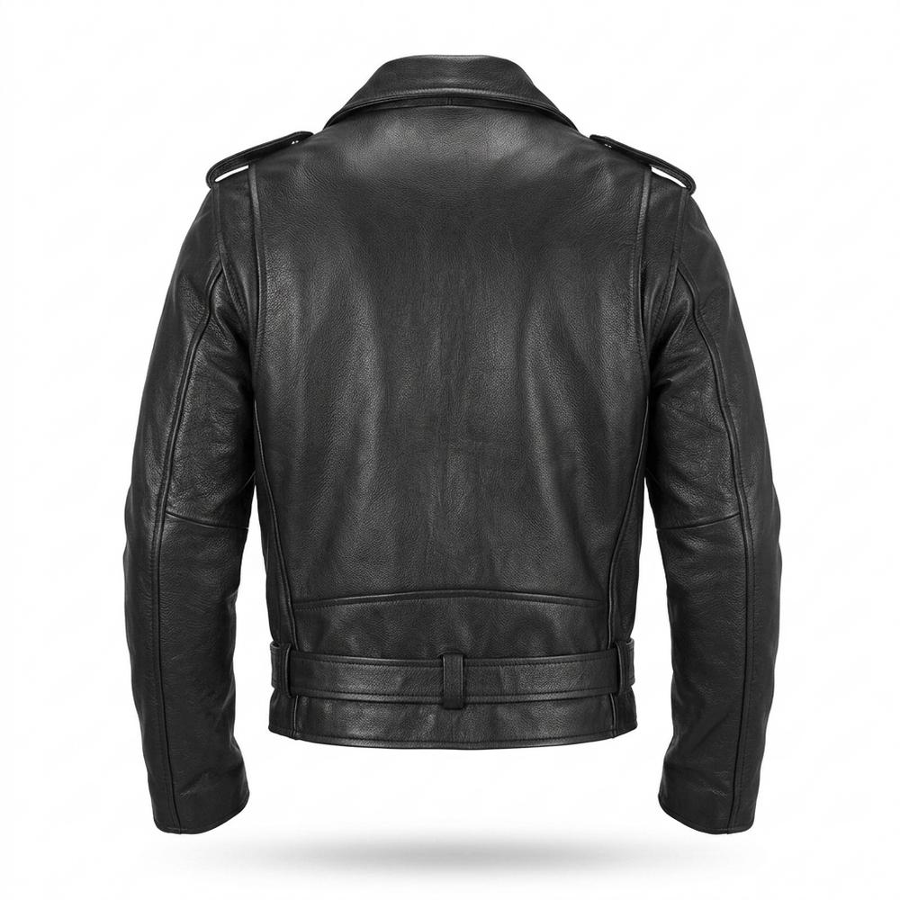Gentleman Code - Nulid | Asymmetrische Gegürtelte Lederjacke Unisex