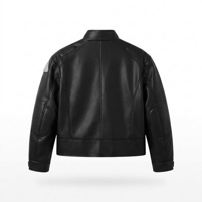 Gentleman Code - Domav | Applizierte Oversized Lederjacke Herren