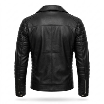 Gentleman Code - Zepik | Asymmetrisch Gesteppt Lederjacke Herren