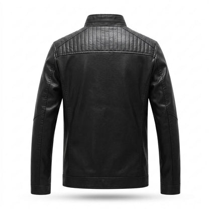 Gentleman Code - Mibat | Gefüttert Hochgeschlossen Lederjacke Herren