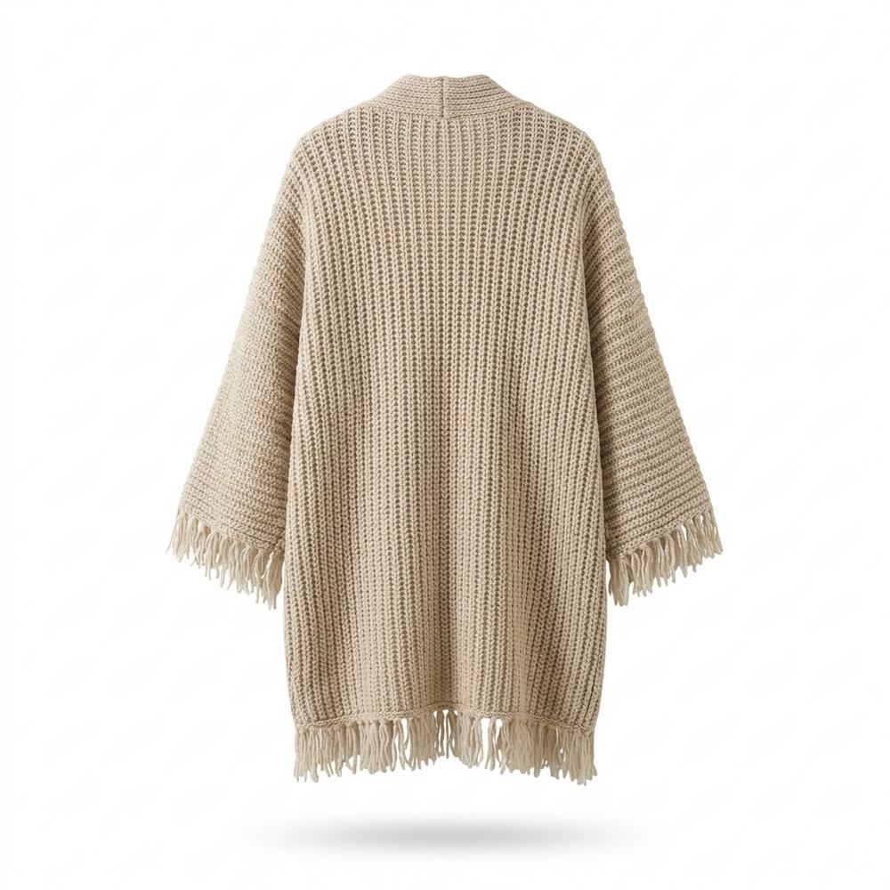 Nobleman Code - Augol | Langgeschnittener Grobstrick Cardigan Damen