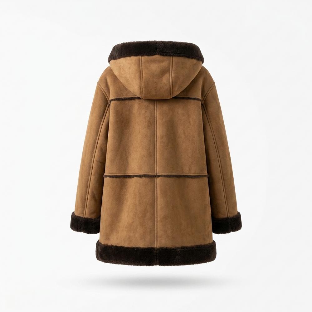 Nobleman Code - Zosel | Gefütterter Veloursartiger Mantel Damen