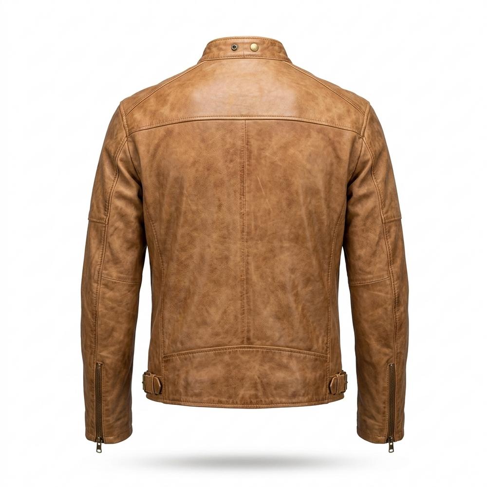 Gentleman Code - Rupet | Gewachst Tailliert Lederjacke Herren