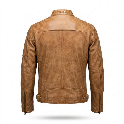 Gentleman Code - Rupet | Gewachst Tailliert Lederjacke Herren