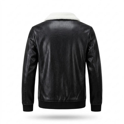 Gentleman Code - Aowev | Gefüttert Sherpa Lederjacke Herren