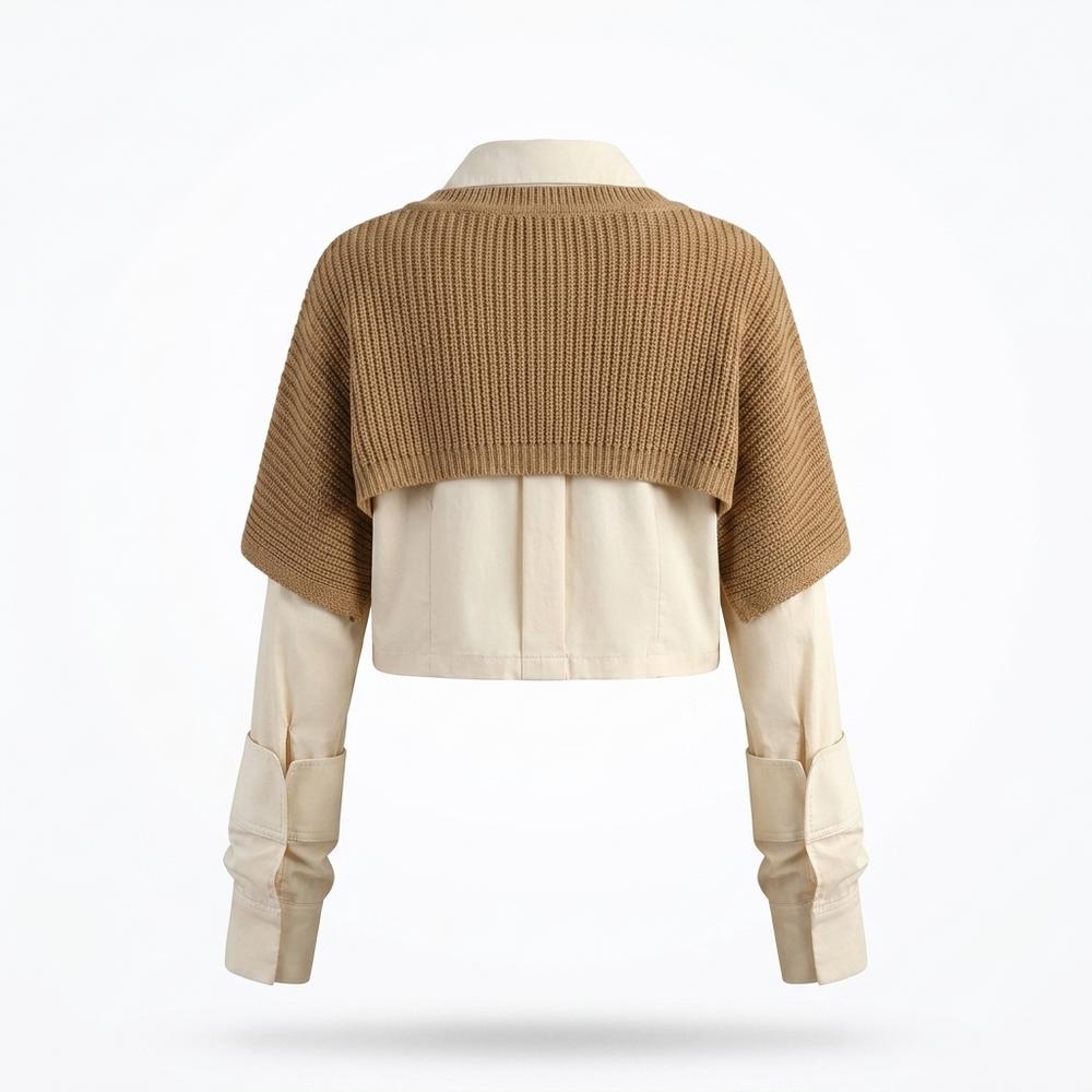 Nobleman Code - Norov | Kurzgeschnittener Gerippter Pullover Damen