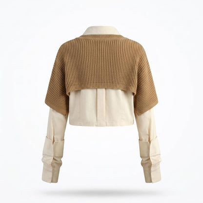 Nobleman Code - Norov | Kurzgeschnittener Gerippter Pullover Damen