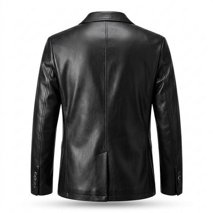 Gentleman Code - Kuvok | Tailliert Geknöpft Lederjacke Herren