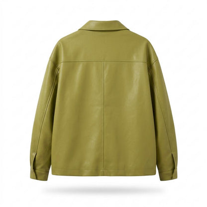 Nobleman Code - Arral | Glatte Gezipte Lederjacke Unisex