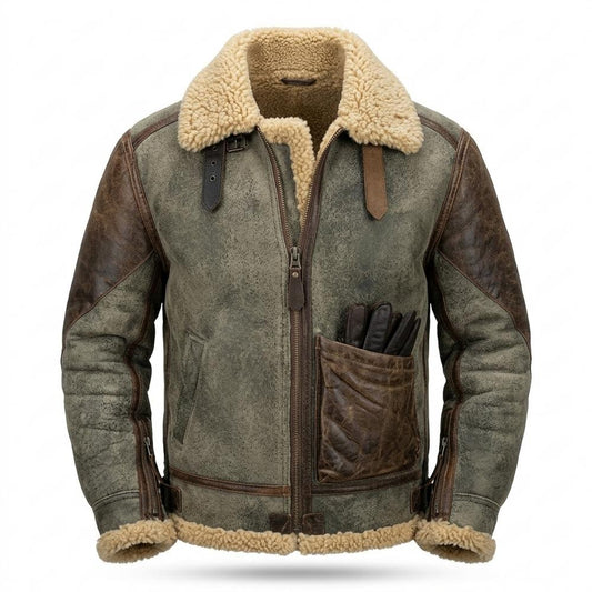 Nobleman Code - Kelin | Gefüttert Robust Lederjacke Herren