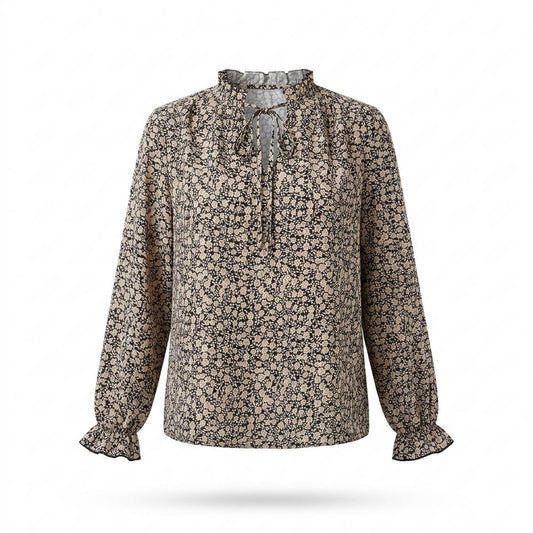 Gentleman Code - Korok | Geblümte Langärmlige Bluse Damen