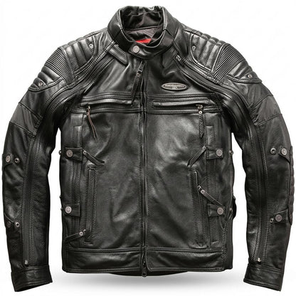 Gentleman Code - Zomes | Gepolstert Funktional Lederjacke Herren