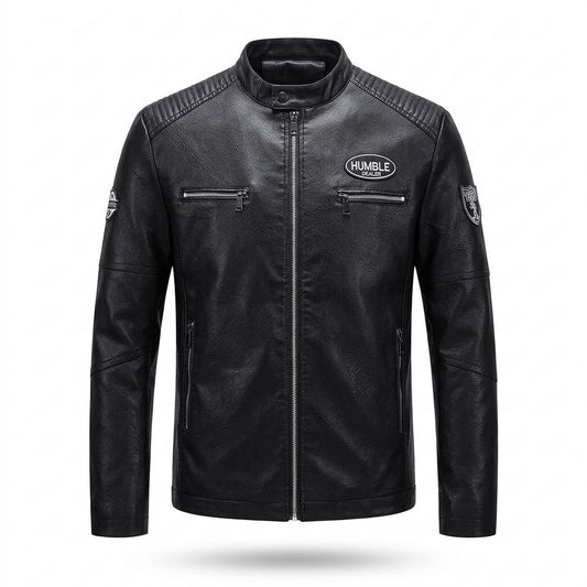 Nobleman Code - Nuhav | Gesteppte Taillierte Lederjacke Herren