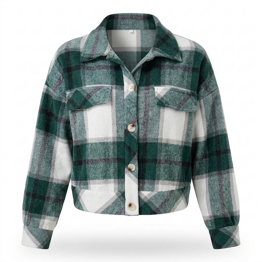 Gentleman Code - Vidak | Kariert Langärmlig Jacke Damen