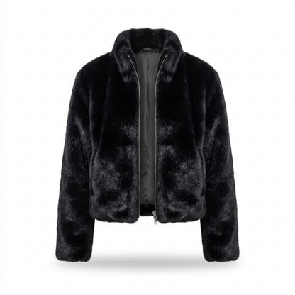 Nobleman Code - Ridod | Gefütterte Plüschige Jacke Damen