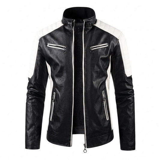 Nobleman Code - Sepat | Gefüttert Zweifarbig Lederjacke Herren