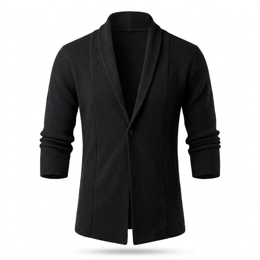 Gentleman Code - Cuhev | Strukturiert Tailliert Cardigan Herren
