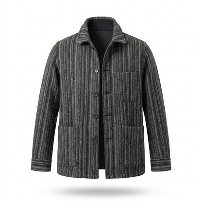 Gentleman Code - Vizem | Gestreifte Strukturierte Jacke Herren