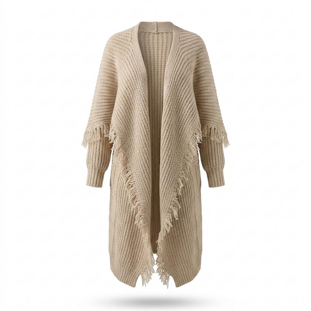 Nobleman Code - Augol | Langgeschnittener Grobstrick Cardigan Damen