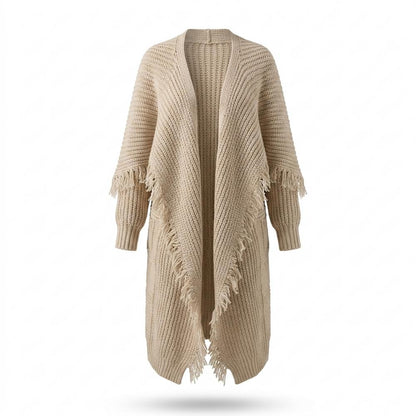 Nobleman Code - Augol | Langgeschnittener Grobstrick Cardigan Damen