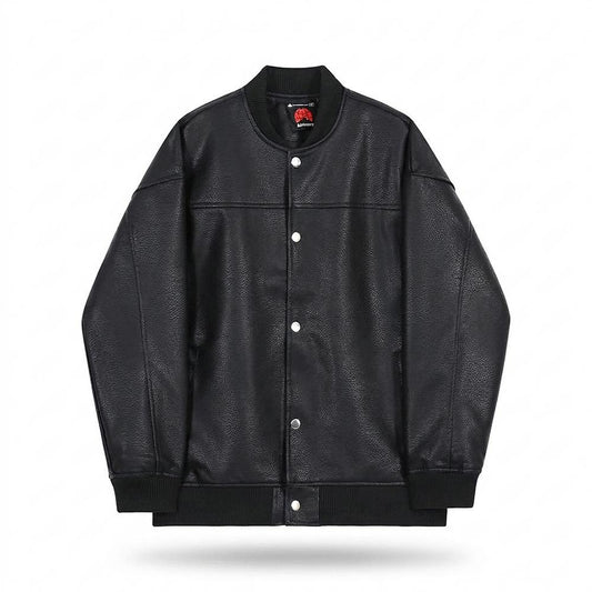 Nobleman Code - Donit | Geknöpft Gerippt Lederjacke Unisex