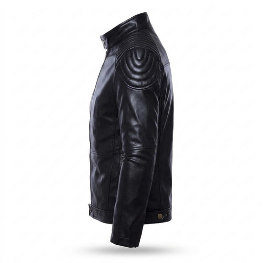 Nobleman Code - Tinol | Wattiert Tailliert Lederjacke Herren