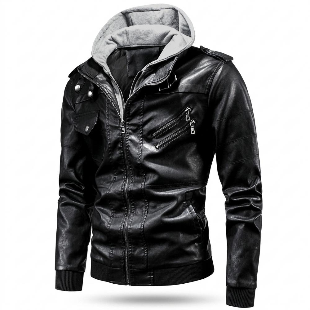 Gentleman Code - Lehom | Gefütterte Gesteppte Lederjacke Herren