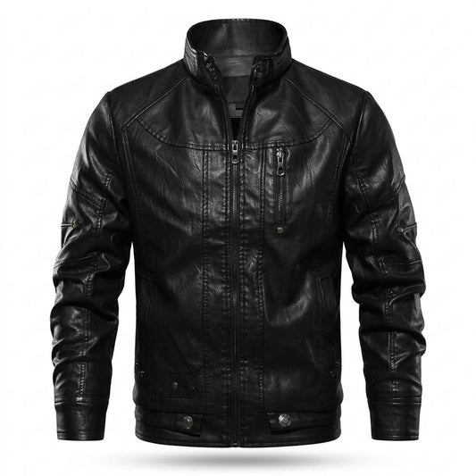 Nobleman Code - Lidon | Gesteppt Körperbetont Lederjacke Herren