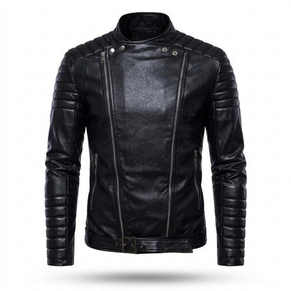 Nobleman Code - Zutat | Asymmetrisch Gesteppt Lederjacke Herren