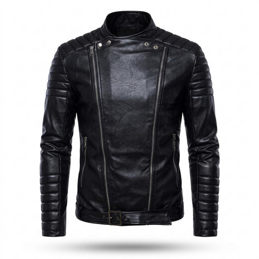 Nobleman Code - Zutat | Asymmetrisch Gesteppt Lederjacke Herren