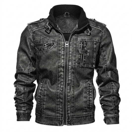 Nobleman Code - Zaful | Gewaschen Gefüttert Lederjacke Herren