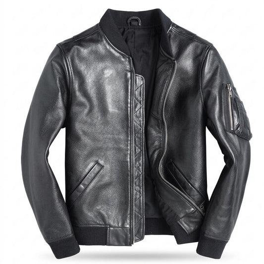 Nobleman Code - Risol | Gesteppt Gefüttert Lederjacke Herren