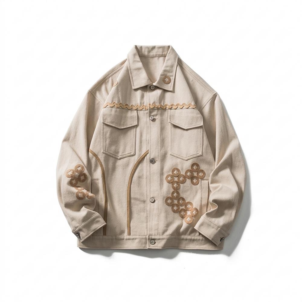 Gentleman Code - Eisat | Bestickt Geknöpft Jacke Unisex