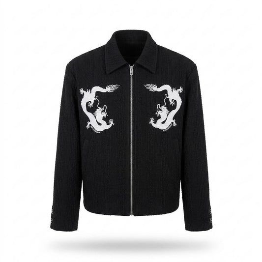 Nobleman Code - Kevor | Strukturiert Bestickt Jacke Unisex