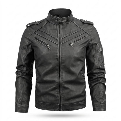 Gentleman Code - Mulin | Gesteppt Tailliert Lederjacke Herren