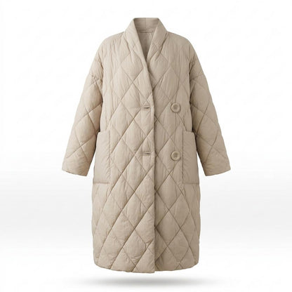 Nobleman Code - Verak | Gesteppt Lang Mantel Damen