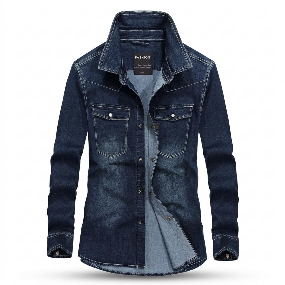 Gentleman Code - Vegik | Langärmliges Denim Hemd Herren