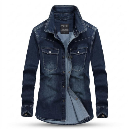 Gentleman Code - Vegik | Langärmliges Denim Hemd Herren