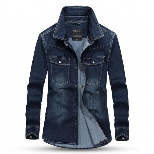 Nobleman Code - Vegik | Langärmliges Denim Hemd Herren