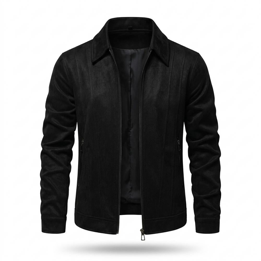 Gentleman Code - Cazuk | Strukturierte Taillierte Wildleder-Jacke Herren