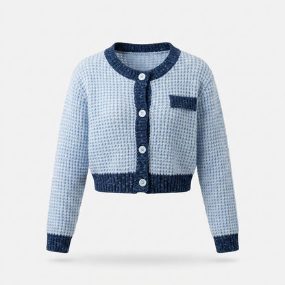 Gentleman Code - Kenes | Strukturiert Kurzgeschnitten Cardigan Damen